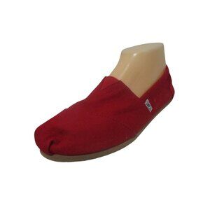 *TOMs Lipstick Red Canvas Slip-on Casual Flats - 6M